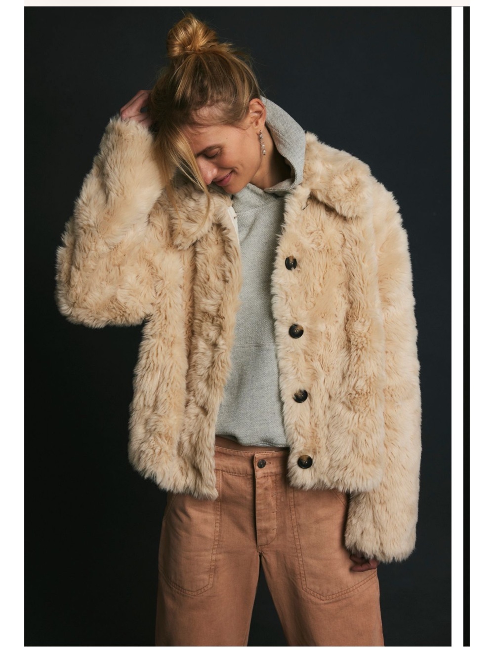 Free People Alice Throw On Faux Fur Jacket - Picture 3 of 11